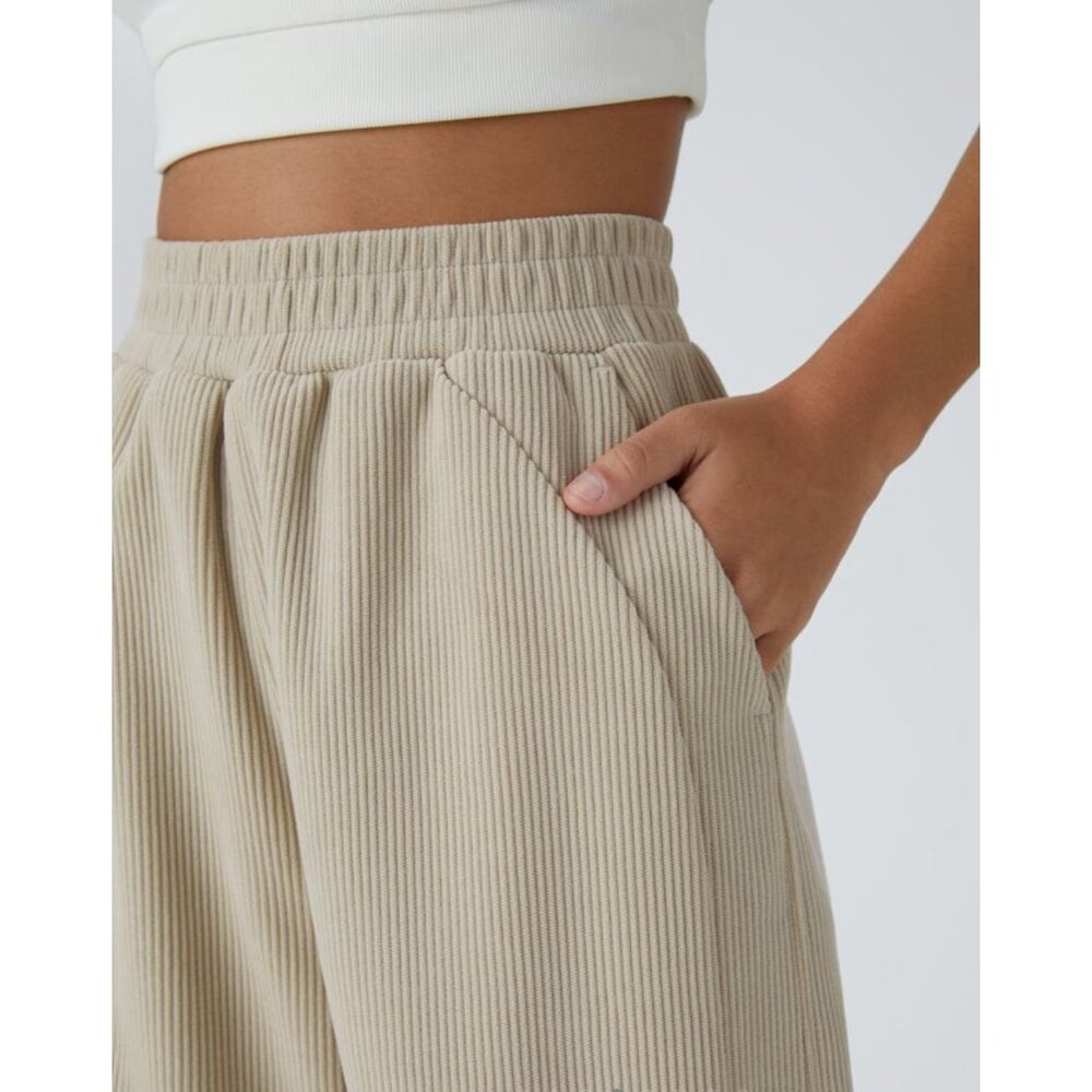 Halara High Waisted Side Pocket Straight Leg Mop Corduroy Casual Pants Sz XL Tal - Picture 7 of 11